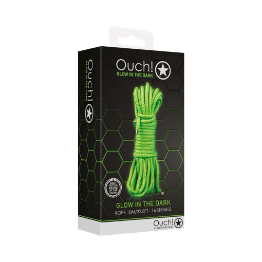 Ouch! Glow In The Dark Rope 10 M / 33 Ft. Neon Green