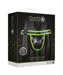 Ouch! Glow In The Dark Buckle Jock Strap Neon Green S/M