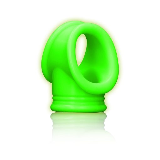 Ouch! Glow In The Dark Cockring & Ball Sling Neon Green - Image 2
