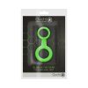 Ouch! Glow In The Dark Cockring & Ball Strap Neon Green