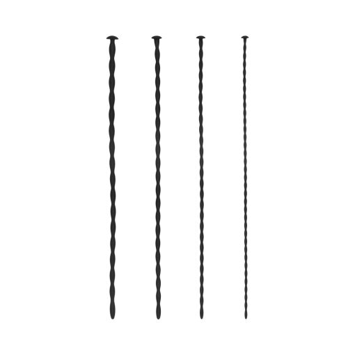 Ouch! Urethral Sounding Beginner Silicone Spiral Screw Plug Set Black 3 Mm / 4 Mm / 5 Mm / 6 Mm - Image 2
