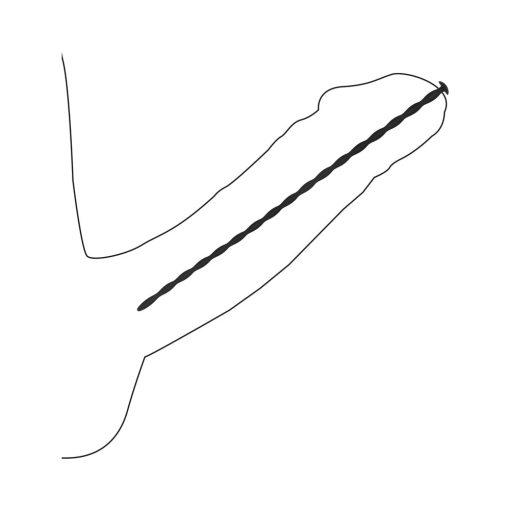 Ouch! Urethral Sounding Beginner Silicone Spiral Screw Plug Set Black 3 Mm / 4 Mm / 5 Mm / 6 Mm - Image 7