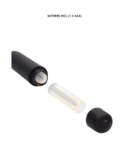 Ouch! Urethral Sounding Silicone Vibrating Bullet Plug With Beaded Tip Black 5.5 Mm - 7 Mm