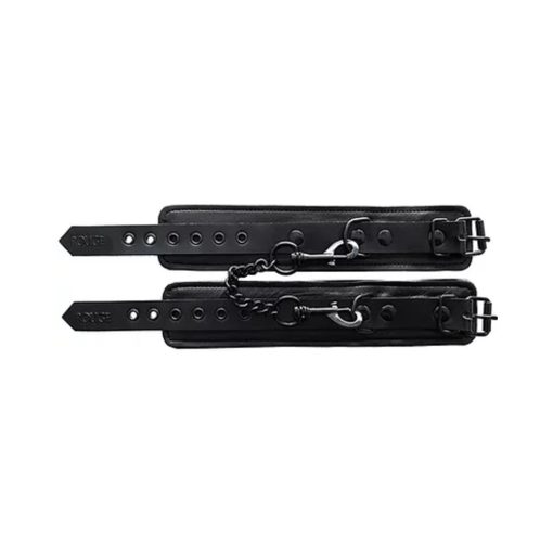 Rouge Leather Wrist Cuffs Black With Black Accessories - Image 2