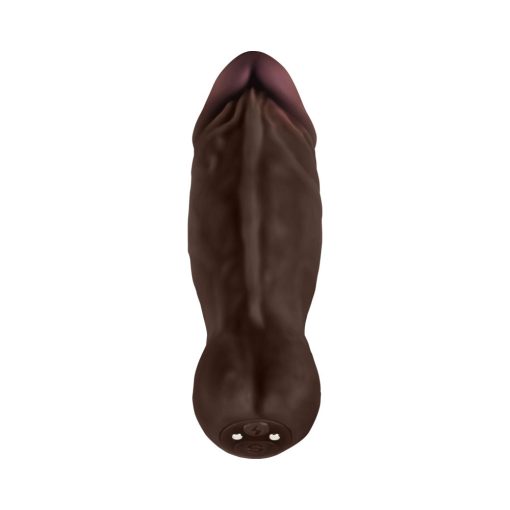 Shaft Bullet Rechargeable Realistic Silicone Mini Vibrator Mahogany - Image 3