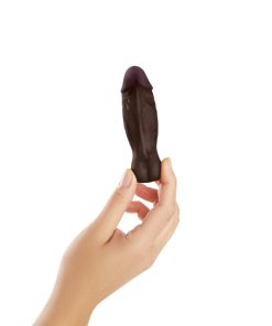 Shaft Bullet Rechargeable Realistic Silicone Mini Vibrator Mahogany