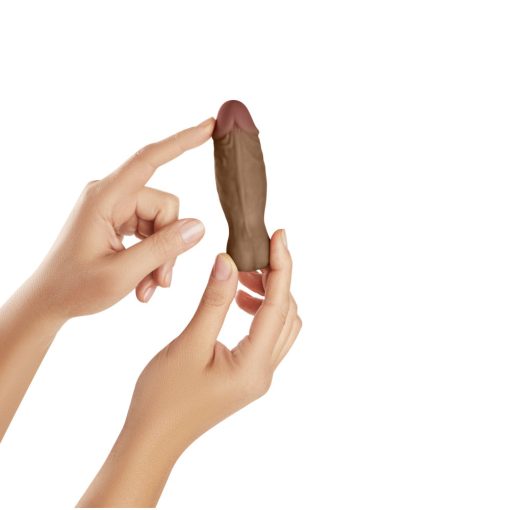 Shaft Bullet Rechargeable Realistic Silicone Mini Vibrator Oak - Image 4