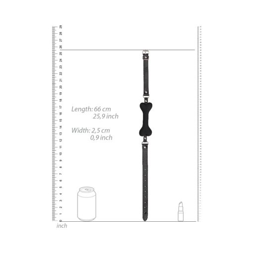 Ouch! Puppy Play Silicone Bone Gag Black - Image 4