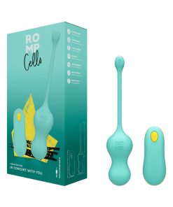 Romp Cello Rechargeable Remote-Controlled Silicone G-Spot Egg Vibrator Light Teal