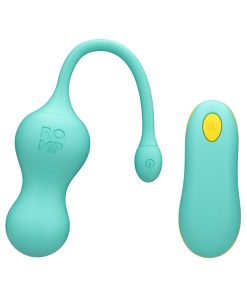 Romp Cello Rechargeable Remote-Controlled Silicone G-Spot Egg Vibrator Light Teal