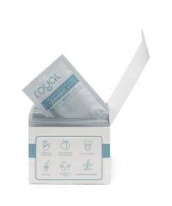 Royal Condom Intimacy Cleansing Wipes Box 30 Count