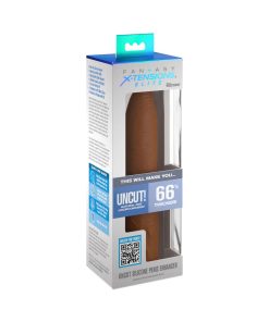 Fantasy X-Tensions Elite Uncut 7 In. Open-Ended Silicone Enhancement Sleeve Tan