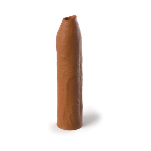 Fantasy X-Tensions Elite Uncut 7 In. Open-Ended Silicone Enhancement Sleeve Tan - Image 2