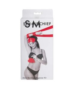 Sportsheets Sex & Mischief Amor 5-Piece Bondage Beginner Kit Red