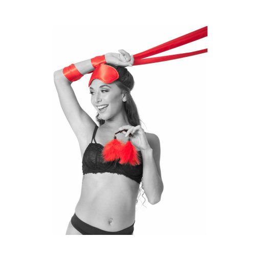 Sportsheets Sex & Mischief Amor 5-Piece Bondage Beginner Kit Red - Image 4