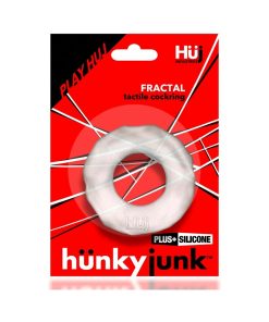 Hunkyjunk Fractal Tactile Cockring Clear Ice