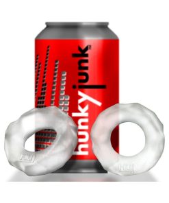 Hunkyjunk Fractal Tactile Cockring Clear Ice