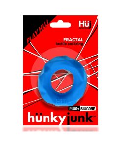 Hunkyjunk Fractal Tactile Cockring Teal Ice