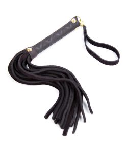 Ple'Sur 11 In. Mini Leather Flogger Black