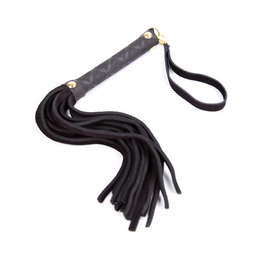 Ple'Sur 11 In. Mini Leather Flogger Black