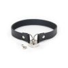 Ple'Sur Pvc Collar With Heart Lock & Key Black Bag Packaging