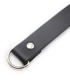 Ple'Sur Pvc Collar With Heart Lock & Key Black Bag Packaging