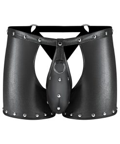 Male Power Fetish Poseidon Chap-Style Short Black S/M