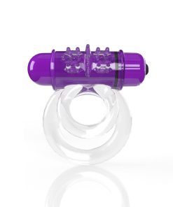 Screaming O 4B Doubleo 6 Vibrating Double Cockring Grape