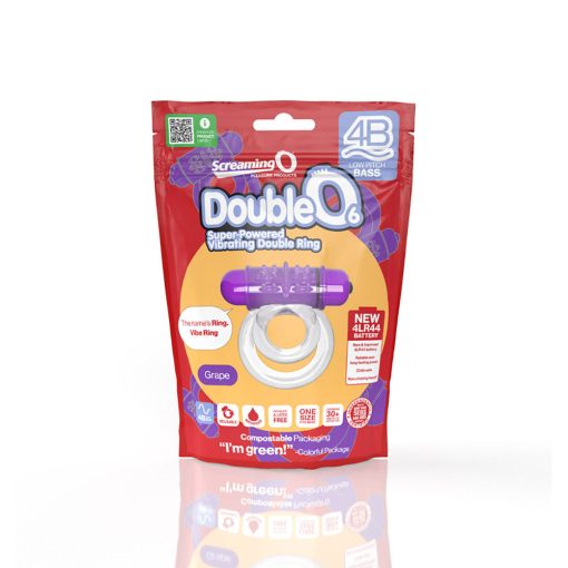 Screaming O 4B Doubleo 6 Vibrating Double Cockring Grape - Image 5