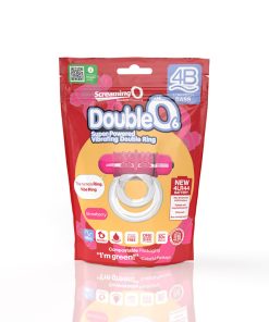 Screaming O 4B Doubleo 6 Vibrating Double Cockring Strawberry