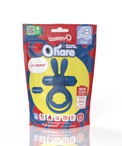 Screaming O 4B Ohare Vibrating Rabbit Double Cockring Blueberry