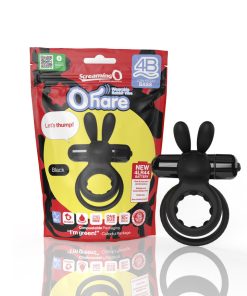 Screaming O 4B Ohare Vibrating Rabbit Double Cockring Black