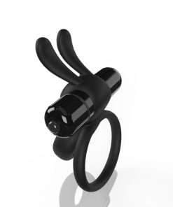 Screaming O 4B Ohare Vibrating Rabbit Double Cockring Black