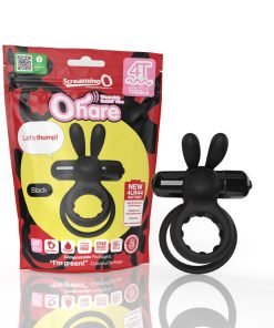 Screaming O 4T Ohare Vibrating Rabbit Double Cockring Black