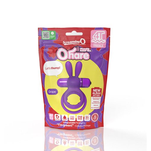 Screaming O 4T Ohare Vibrating Rabbit Double Cockring Grape - Image 5