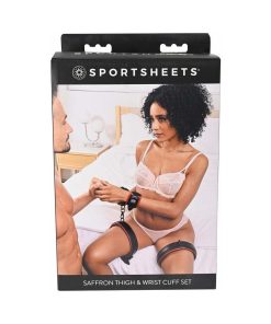 Sportsheets Saffron Adjustable Thigh & Wrist Cuff Set