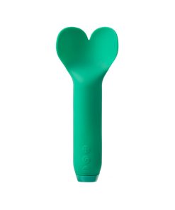 Je Joue Amour Rechargeable Silicone Heart-Shaped Fluttering Bullet Vibrator Emerald Green