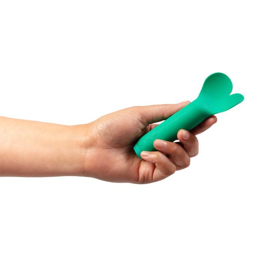 Je Joue Amour Rechargeable Silicone Heart-Shaped Fluttering Bullet Vibrator Emerald Green - Image 3