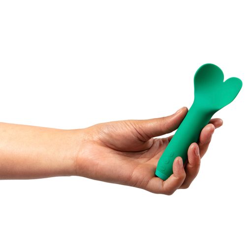 Je Joue Amour Rechargeable Silicone Heart-Shaped Fluttering Bullet Vibrator Emerald Green - Image 4