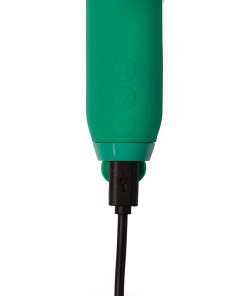 Je Joue Amour Rechargeable Silicone Heart-Shaped Fluttering Bullet Vibrator Emerald Green