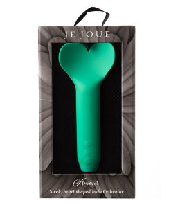Je Joue Amour Rechargeable Silicone Heart-Shaped Fluttering Bullet Vibrator Emerald Green