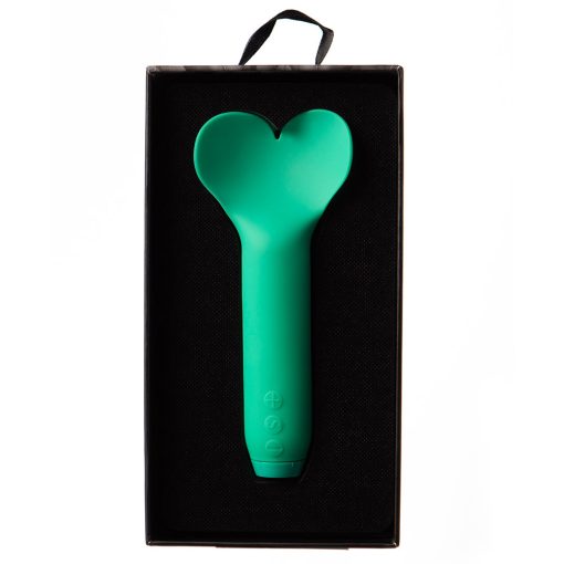 Je Joue Amour Rechargeable Silicone Heart-Shaped Fluttering Bullet Vibrator Emerald Green - Image 7
