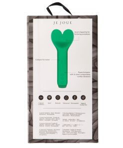 Je Joue Amour Rechargeable Silicone Heart-Shaped Fluttering Bullet Vibrator Emerald Green