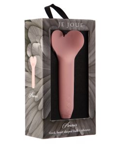 Je Joue Amour Rechargeable Silicone Heart-Shaped Fluttering Tip Bullet Vibrator Pale Rosette