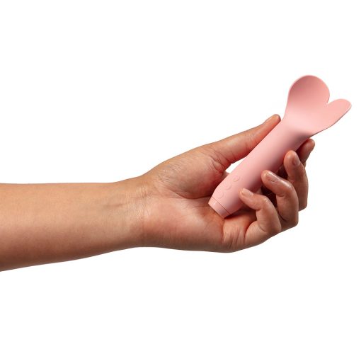 Je Joue Amour Rechargeable Silicone Heart-Shaped Fluttering Tip Bullet Vibrator Pale Rosette - Image 3
