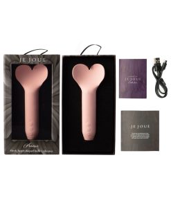 Je Joue Amour Rechargeable Silicone Heart-Shaped Fluttering Tip Bullet Vibrator Pale Rosette