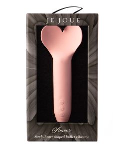 Je Joue Amour Rechargeable Silicone Heart-Shaped Fluttering Tip Bullet Vibrator Pale Rosette