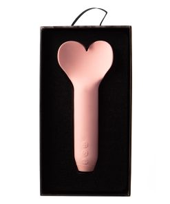 Je Joue Amour Rechargeable Silicone Heart-Shaped Fluttering Tip Bullet Vibrator Pale Rosette
