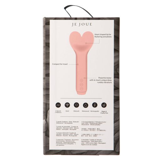 Je Joue Amour Rechargeable Silicone Heart-Shaped Fluttering Tip Bullet Vibrator Pale Rosette - Image 8