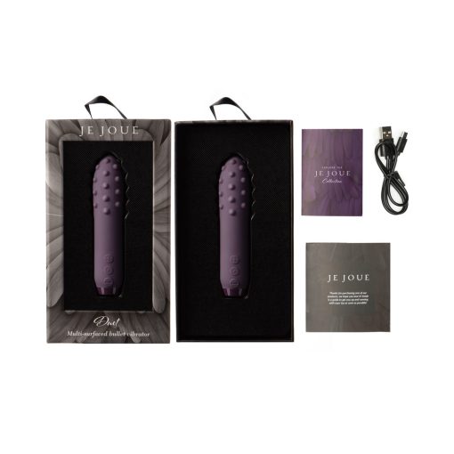 Je Joue Duet Rechargeable Silicone Multi-Surfaced Bullet Vibrator Purple - Image 5